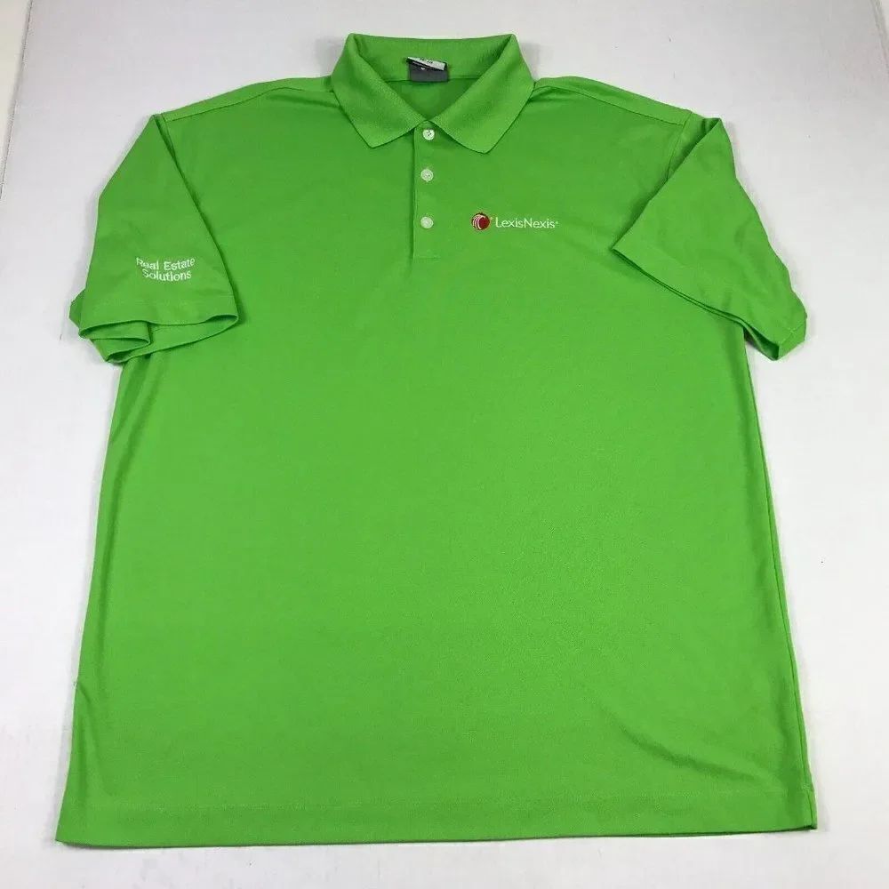 Nike Golf Polo Mens Shirt Bright Green Short Sleeve Stretch Dri Fit Top L Large